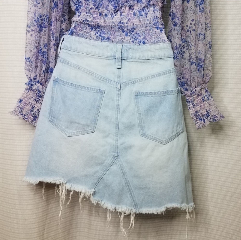 Free People high waisted denim skirt size 25 - Picture 7 of 7